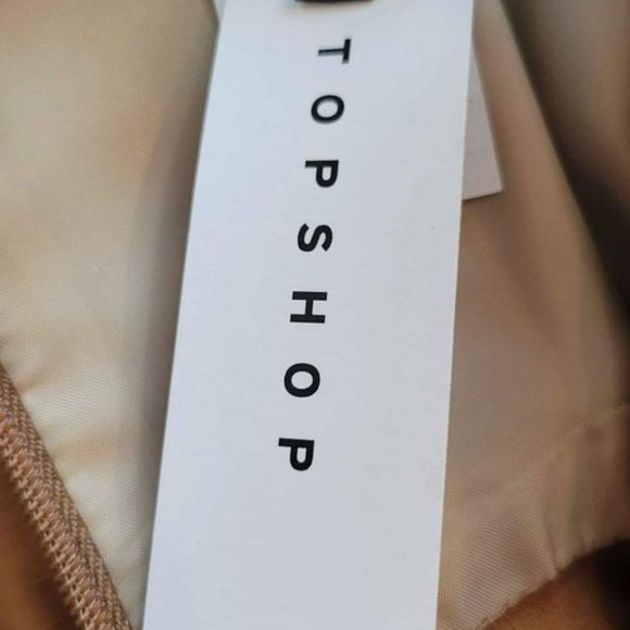 JUMPSUIT - TOP SHOP  TAN COLOR - SIZE 8 - Picture 2 of 7